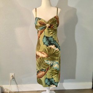 Tommy Bahama Silk and Linen Tropical Dress | Size 8